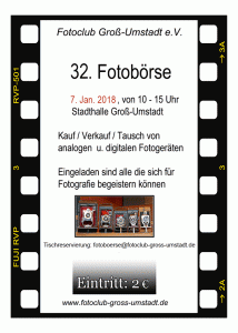 Fotobörse Groß-Umstadt am 07.01.2018 von 10-15 Uhr