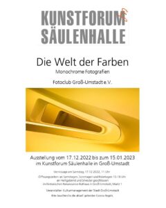 Plakat Die Welt der Farben - Foto: Marlene Schröder - Gestaltung: Volker Hilarius